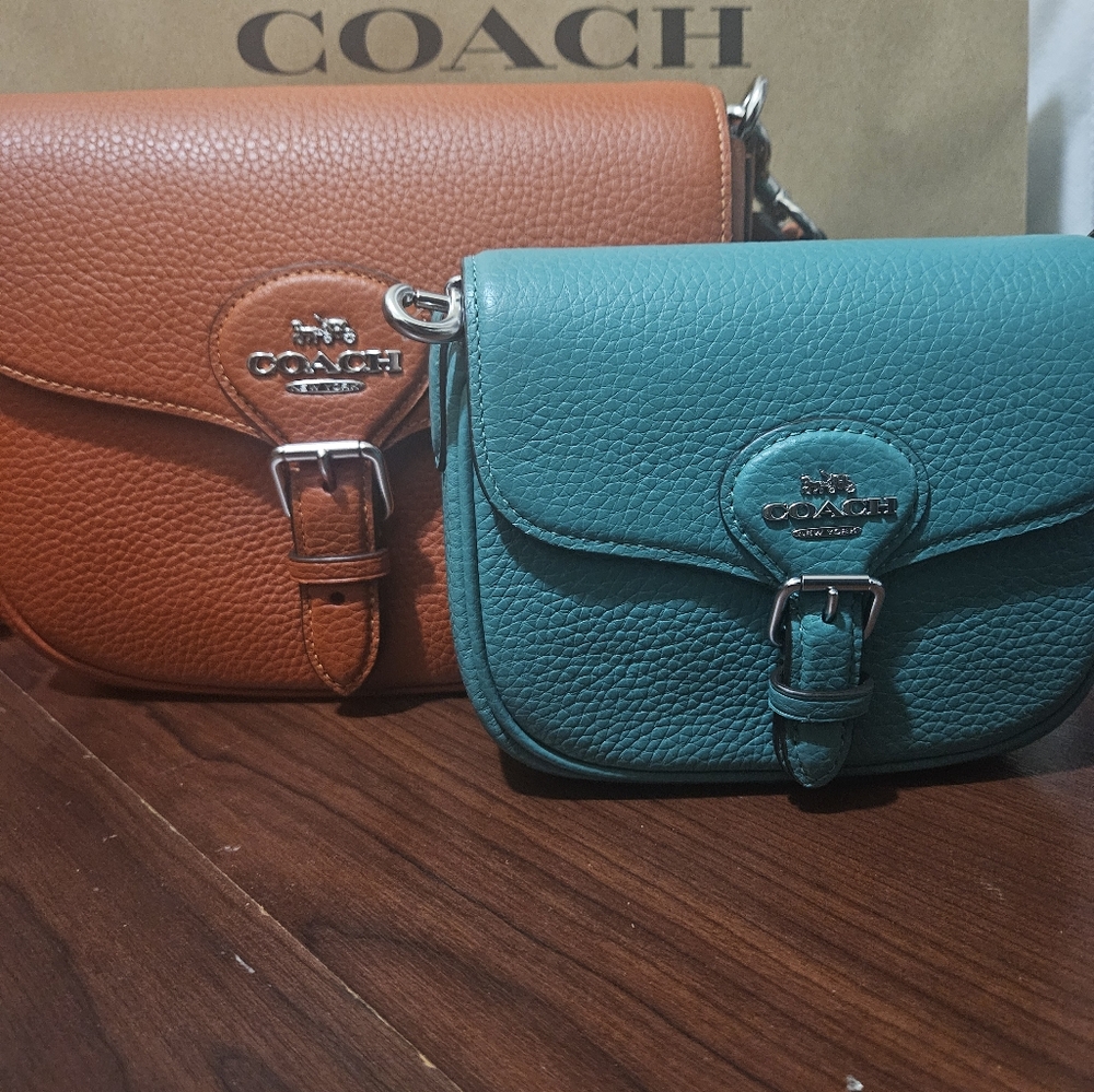 Coach Amelia Orange Saddle Bag with Silver Hardware NWT - Picture 10 of 10
